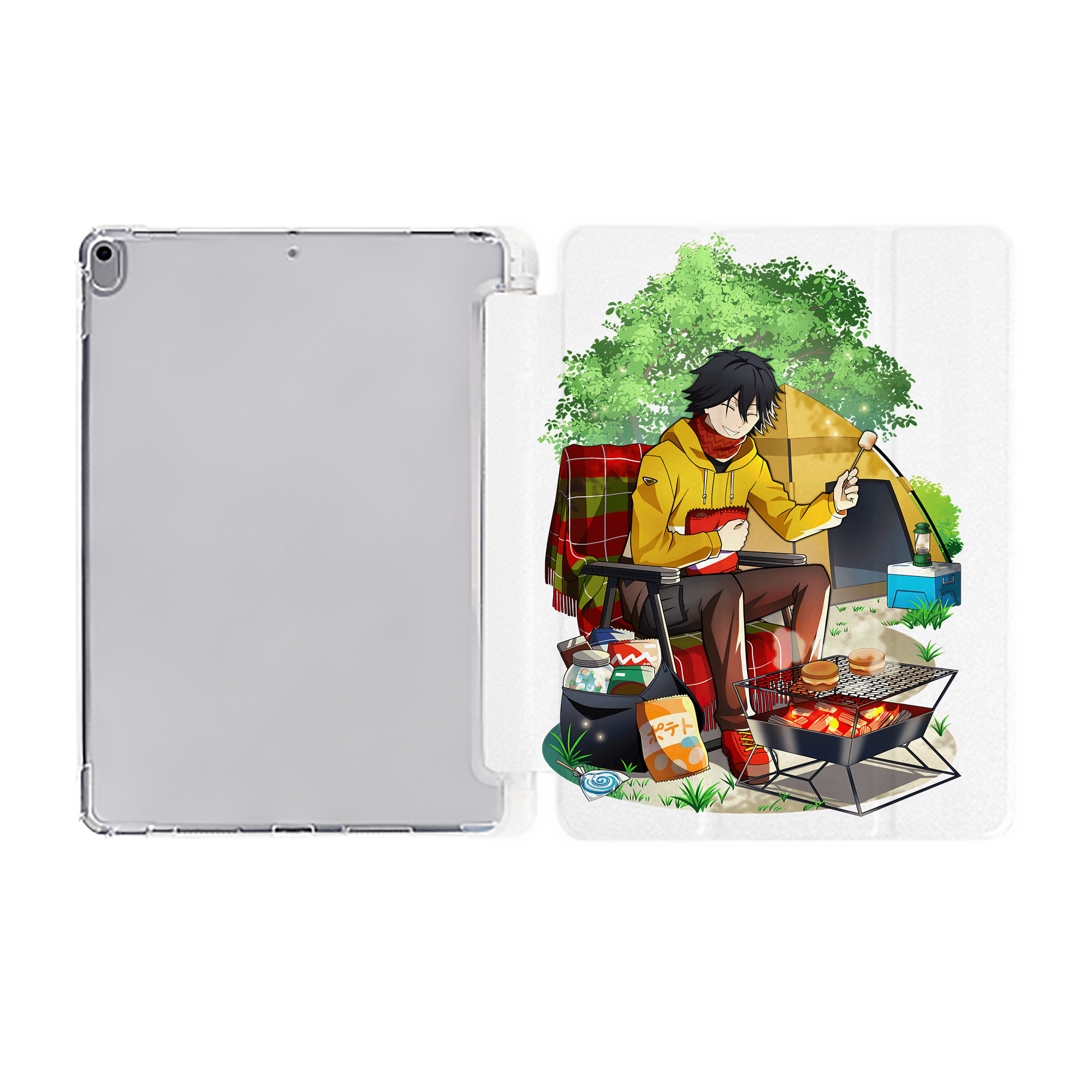 （画像用） 文豪ストレイドッグス Bungo Stray Dogs IPad ケース ペン収納付き 三つ折りスタンド PUレザー×シリコン 対応機種9.5/10.5/10.9インチ
